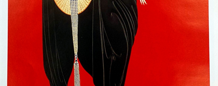 Erte’ Art Deco Calendar Page Lithograph “Glamour”