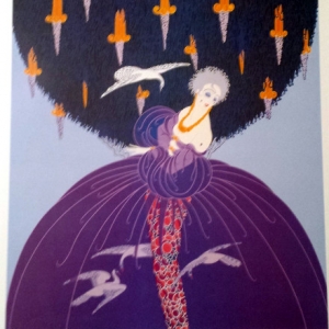 Erte’ Art Deco Calendar Page Lithograph “The Slave”